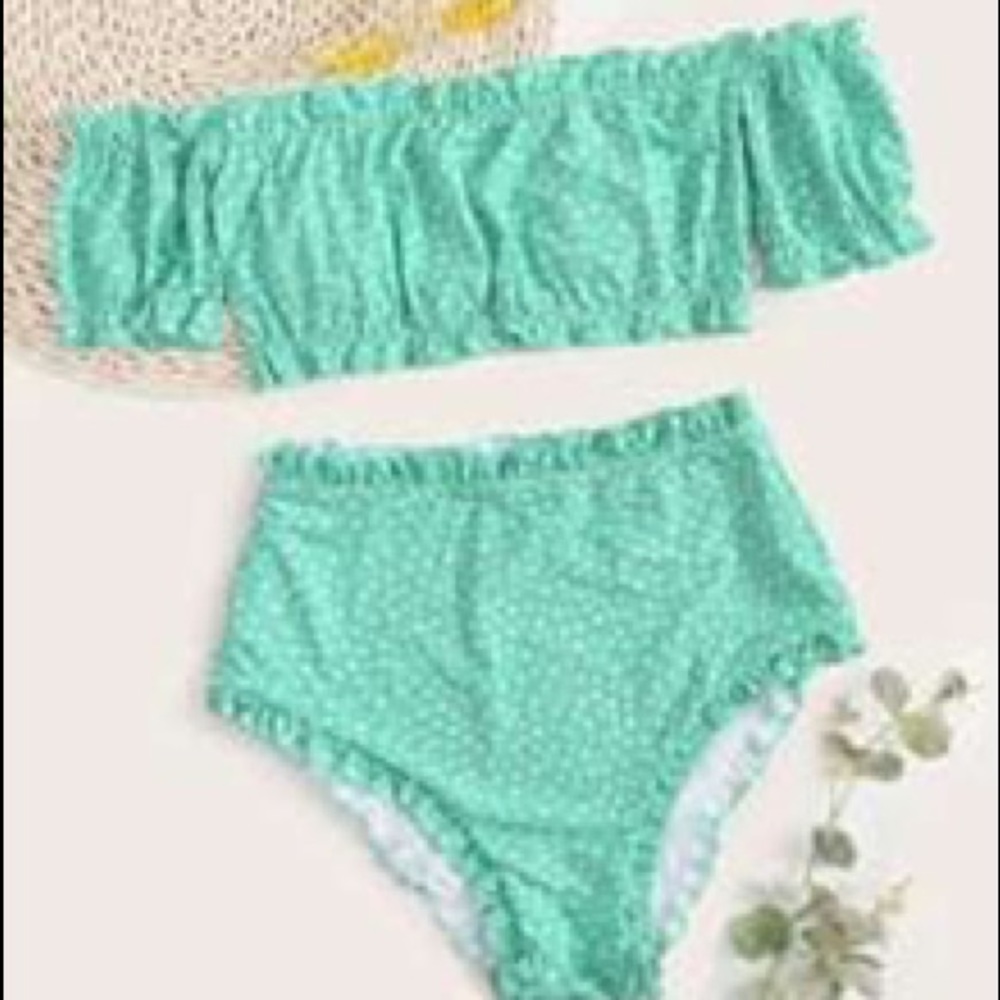 Shein Aqua High Rise Bikini in 1X 🐠